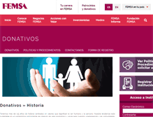 Tablet Screenshot of donativos.femsa.com